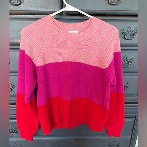 Evereve Preppy Crewneck Frankie Stripe Colorblock Pullover